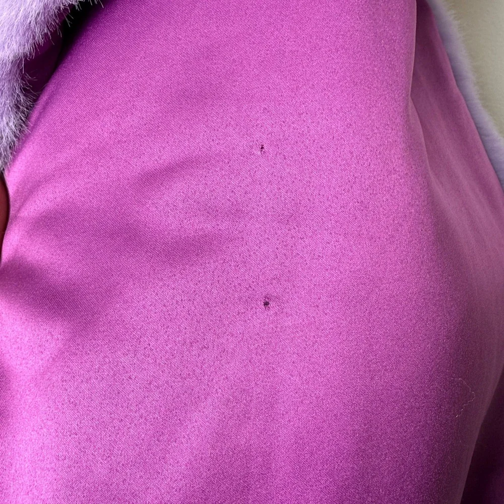 Halogen Atlantic Pacific Faux Fur Scarf Purple‎ Lavender Ombre - Picture 4 of 7